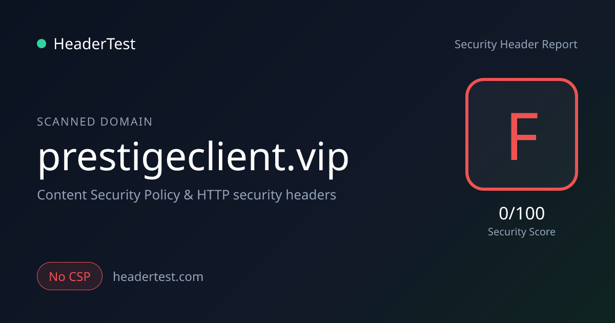 prestigeclient.vip — Security Scan Results | HeaderTest